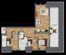 Penthouse mit Dachterrasse in zentraler Lage von Moordeich! - Grundriss