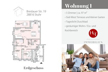 Großzügiges Wohnen im Effizienzhaus 40 EE – Die nachhaltige Einfamilienhaus-Alternative, 28816 Stuhr, Erdgeschosswohnung