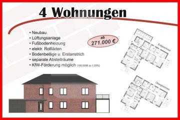 Energieeffizienter Neubau von vier Eigentumswohnungen in Barrien bei Syke, 28857 Syke, Erdgeschosswohnung